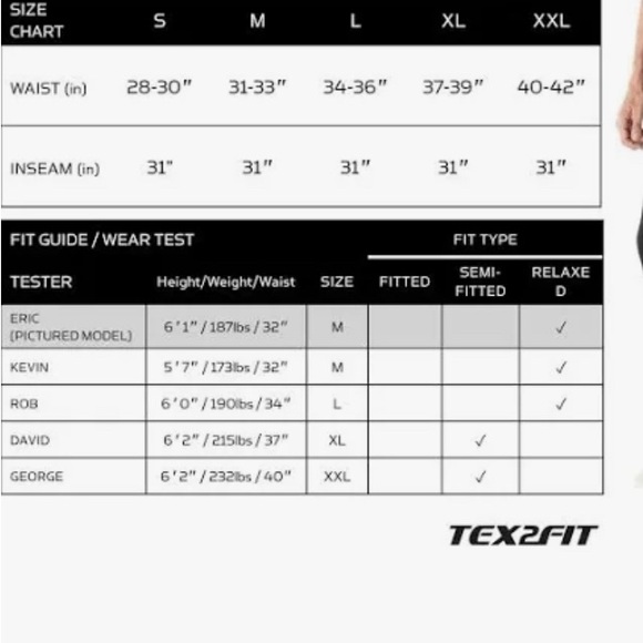 Sz M TEX2FIT  Men’s Cargo Sweatpants, Jogging Pants for Men with Pockets black - Picture 3 of 4